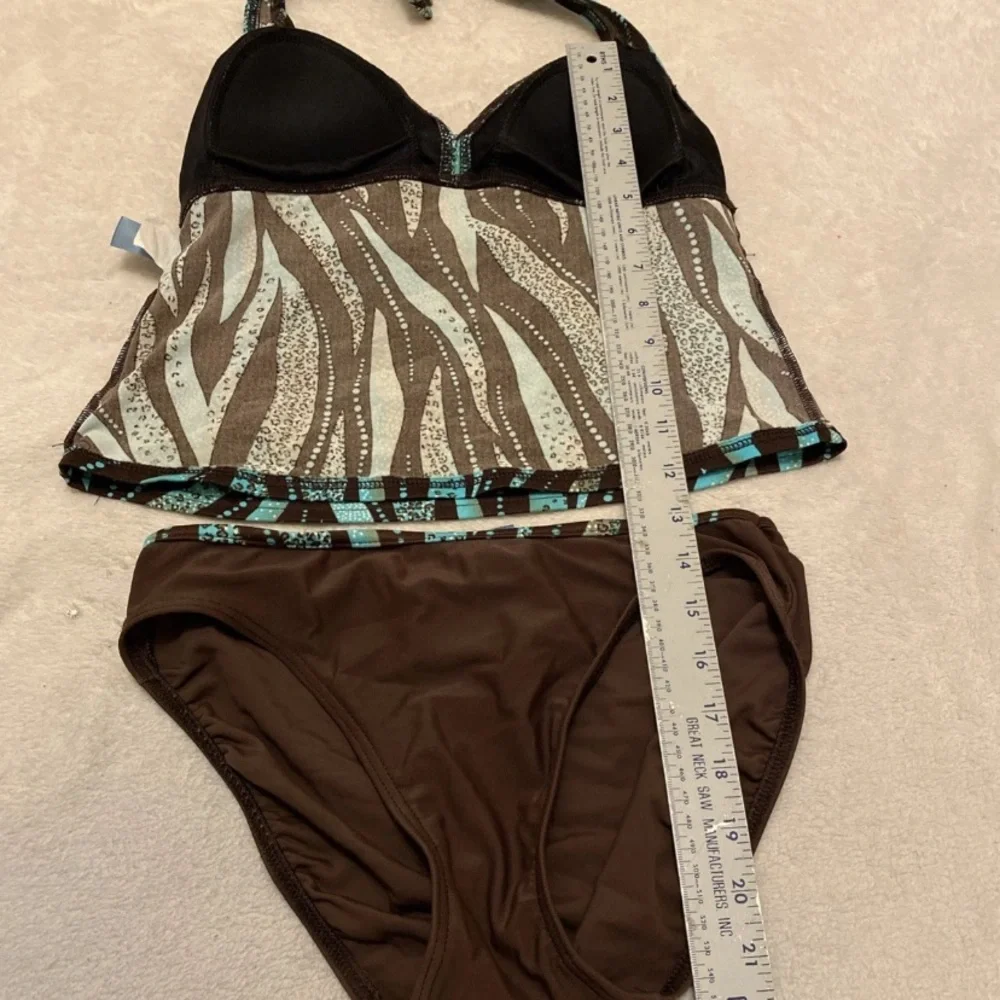 St. John's Bay Aqua and Chocolate Bikini